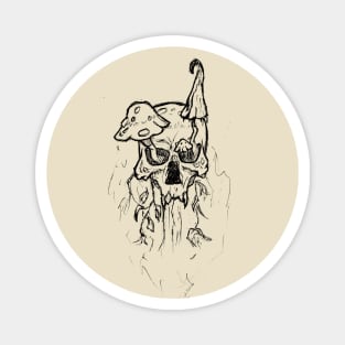 Mushroom Skull Magnet